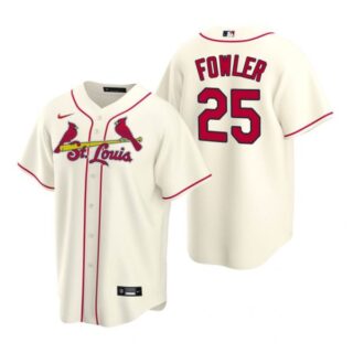 Men's Dexter Fowler St. Louis Cardinals Cool Base Jersey Gray Cream
