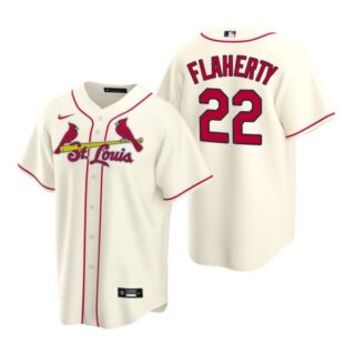 Men's Jack Flaherty St. Louis Cardinals Cool Base Jersey Cream Cream