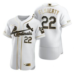Men's Jack Flaherty St. Louis Cardinals Flex Base Jersey White Stars White Golden