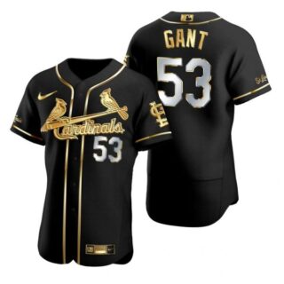Men's John Gant St. Louis Cardinals Flex Base Jersey Black Golden Black Golden