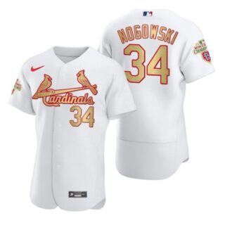 Men's John Nogowski St. Louis Cardinals Flex Base Jersey White WS White WS