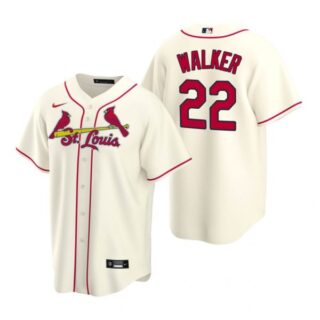 Men's Jordan Walker St. Louis Cardinals Cool Base Jersey Gray Cream