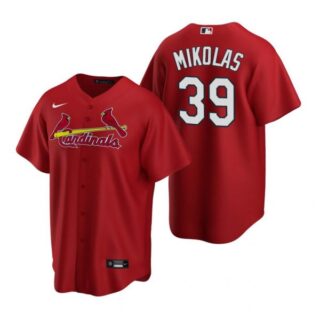 Men's Miles Mikolas St. Louis Cardinals Cool Base Jersey Cream Red