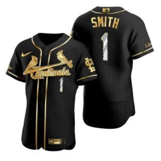 Men's Ozzie Smith St. Louis Cardinals Flex Base Jersey Light Blue Black Golden