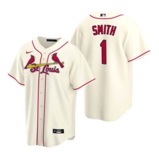 Men's Ozzie Smith St. Louis Cardinals Cool Base Jersey White Cream