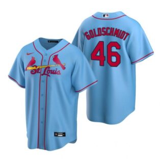 Men's Paul Goldschmidt St. Louis Cardinals Cool Base Jersey Cream Light Blue