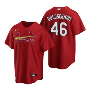 Men's Paul Goldschmidt St. Louis Cardinals Cool Base Jersey Cream Red