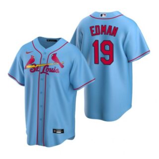 Men's Tommy Edman St. Louis Cardinals Cool Base Jersey White Light Blue