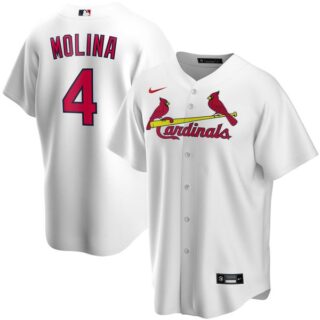 Men's St. Louis Cardinals Yadier Molina Stitched Jersey Replica - White