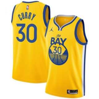 Men's Stephen Curry Golden State Warriors Basketball Jersey Gold