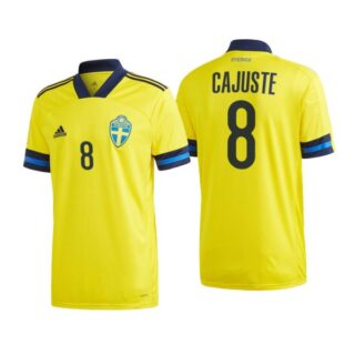 Men's Jens Cajuste Sweden National Yellow Home Jersey