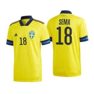 Men's Ken Sema Sweden National Yellow Home Jersey