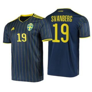 Men's Mattias Svanberg Sweden National Night Indigo Away Jersey