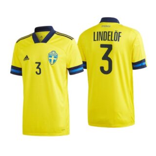 Men's Victor Lindelof Sweden National Yellow Home Jersey