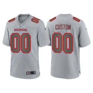 Men's Tampa Bay Buccaneers Custom Gray Atmosphere Fashion Stitched Jersey
