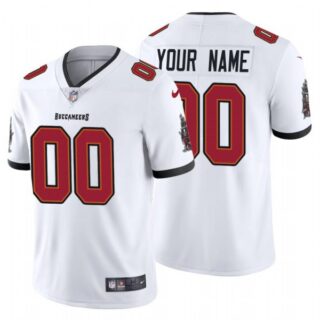 Men's Custom Tampa Bay Buccaneers Vapor Limited Jersey Stitched White