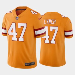 Men's John Lynch Tampa Bay Buccaneers Orange Creamsicle Throwback Stitched Jersey