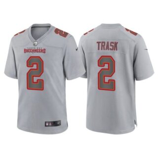 Men's Tampa Bay Buccaneers Kyle Trask Gray Atmosphere Fashion Stitched Jersey