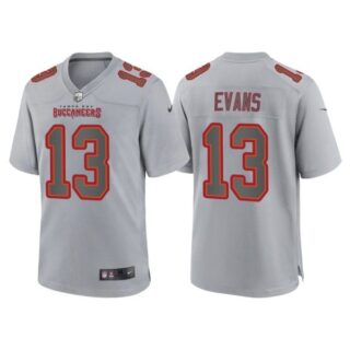 Men's Tampa Bay Buccaneers Mike Evans Gray Atmosphere Fashion Stitched Jersey