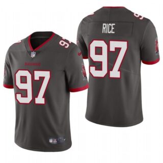 Men's Simeon Rice Tampa Bay Buccaneers Vapor Limited Jersey Stitched Pewter