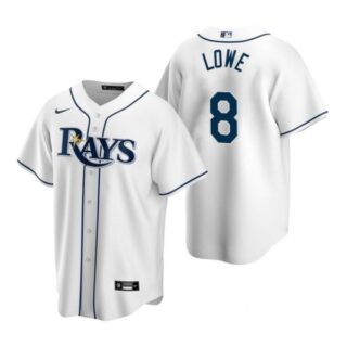 Men's Brandon Lowe Tampa Bay Rays Cool Base Jersey White White
