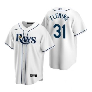 Men's Josh Fleming Tampa Bay Rays Cool Base Jersey White White