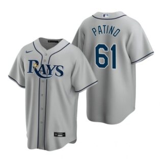 Men's Luis Patino Tampa Bay Rays Cool Base Jersey White Gray