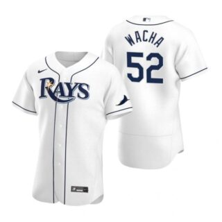 Men's Michael Wacha Tampa Bay Rays Flex Base Jersey Navy White