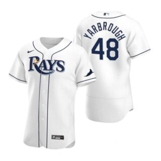 Men's Ryan Yarbrough Tampa Bay Rays Flex Base Jersey White White