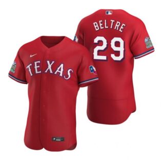 Men's Adrian Beltre Texas Rangers Flex Base Jersey White Golden Scarlet