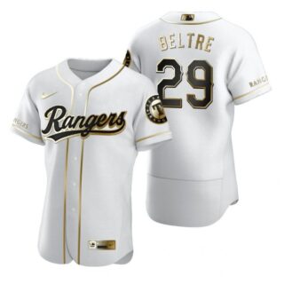 Men's Adrian Beltre Texas Rangers Flex Base Jersey White Golden White Golden