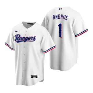 Men's Elvis Andrus Texas Rangers Cool Base Jersey Gray White