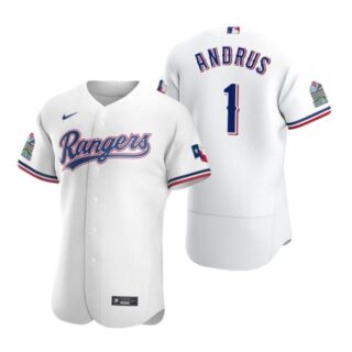 Men's Elvis Andrus Texas Rangers Flex Base Jersey Black Golden White