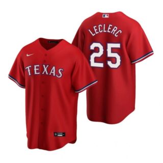 Men's Jose Leclerc Texas Rangers Cool Base Jersey White Red