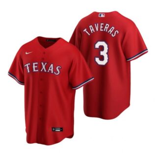 Men's Leody Taveras Texas Rangers Cool Base Jersey White Red