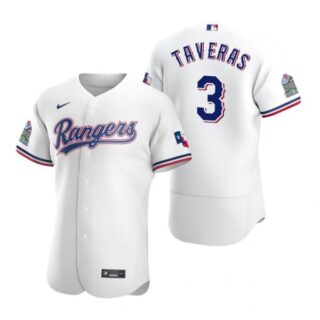 Men's Leody Taveras Texas Rangers Flex Base Jersey White White