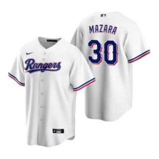 Men's Nomar Mazara Texas Rangers Cool Base Jersey Red White