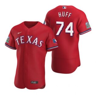 Men's Sam Huff Texas Rangers Flex Base Jersey Scarlet Scarlet