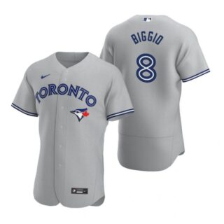 Men's Cavan Biggio Toronto Blue Jays Flex Base Jersey Gray Gray