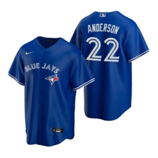 Men's Chase Anderson Toronto Blue Jays Cool Base Jersey Powder Blue Royal
