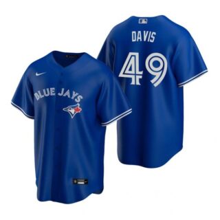 Men's Jonathan Davis Toronto Blue Jays Cool Base Jersey Royal Royal