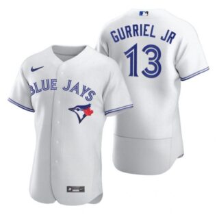 Men's Lourdes Gurriel Jr. Toronto Blue Jays Flex Base Jersey Black Holographic White