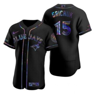 Men's Randal Grichuk Toronto Blue Jays Flex Base Jersey Black Golden Black Holographic