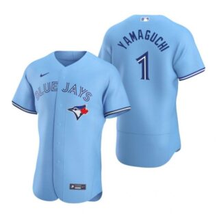 Men's Shun Yamaguchi Toronto Blue Jays Flex Base Jersey Powder Blue Powder Blue