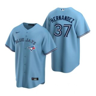 Men's Teoscar Hernandez Toronto Blue Jays Cool Base Jersey White Powder Blue