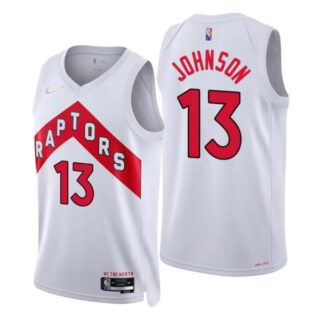 Men's David Johnson Toronto Raptors 75th Anniversary Diamond Jersey White Association