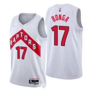 Men's Isaac Bonga Toronto Raptors 75th Anniversary Diamond Jersey White Association