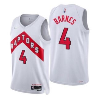 Men's Scottie Barnes Toronto Raptors 75th Anniversary Diamond Jersey White Association