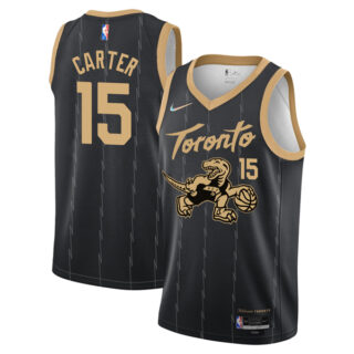 Men's Vince Carter Toronto Raptors Black City Edition 75th Anniversary Diamond Jersey Stitched