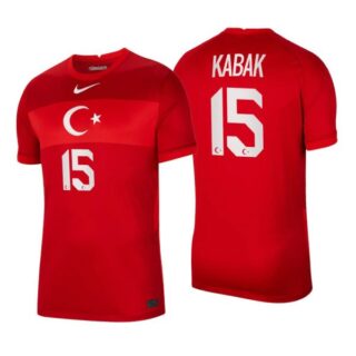 Men's Ozan Kabak Turkey National Red Away Jersey